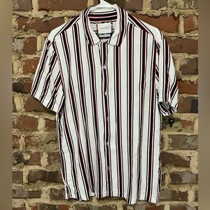 Denim and Flower Short Sleeve Shirt